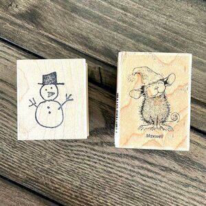 Assorted Christmas Woodblock Stamps